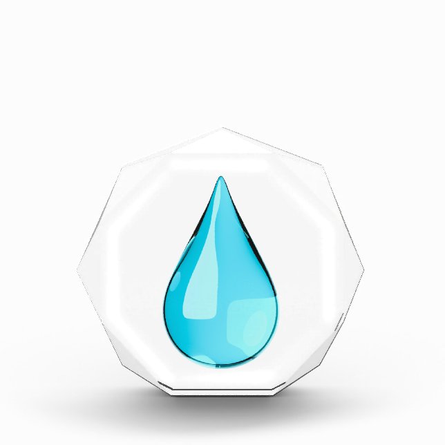 3D transparent drop  Acrylic Award (Front)
