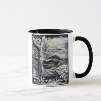 3D Treeman Black and White coffee mug