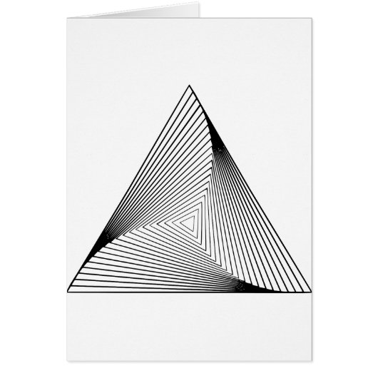 3d Triangle Optical Illusion Cards (Front)