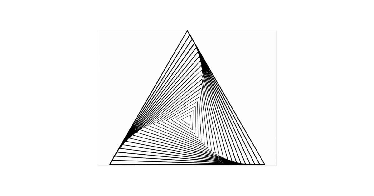 3d Triangle Optical Illusion Postcard | Zazzle.com