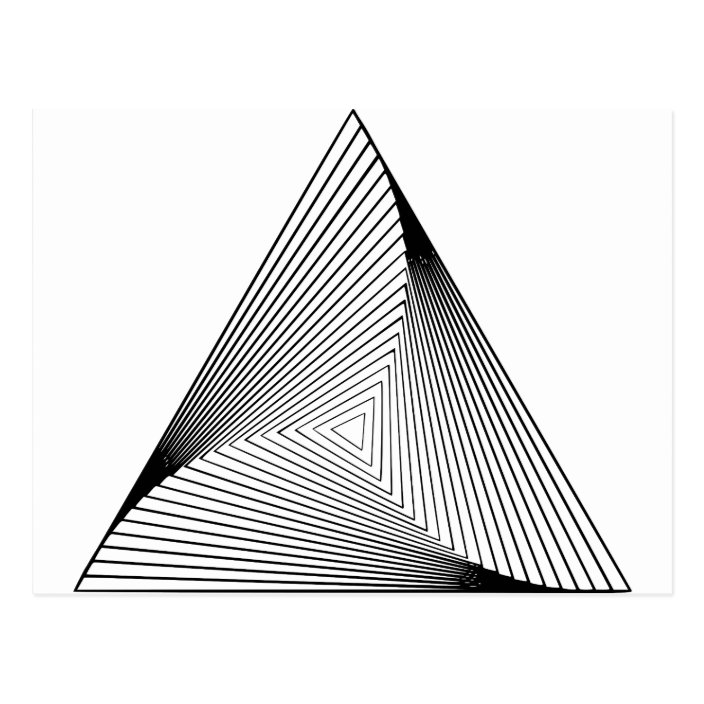 3d Triangle Optical Illusion Postcard | Zazzle.com