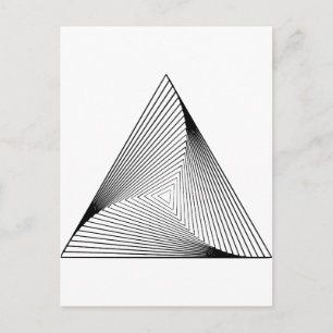 3d Triangle Optical Illusion Postcard