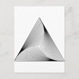 3d Triangle Optical Illusion Postcard