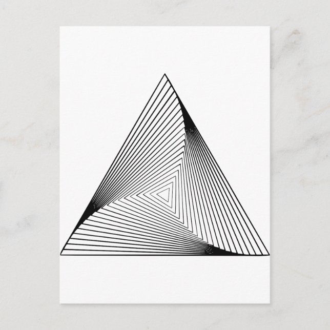 3d Triangle Optical Illusion Postcard (Front)