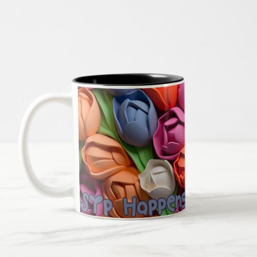 3D Tulip Multicolor Floral Cute Colorful Mug