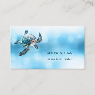 3D Turtle Beach Front Rentals  Business Card