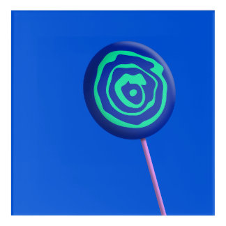 3D twirled lollipop Acrylic Print