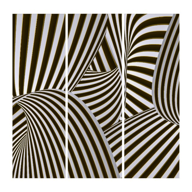 3D Twists Wall Art Set (Front)