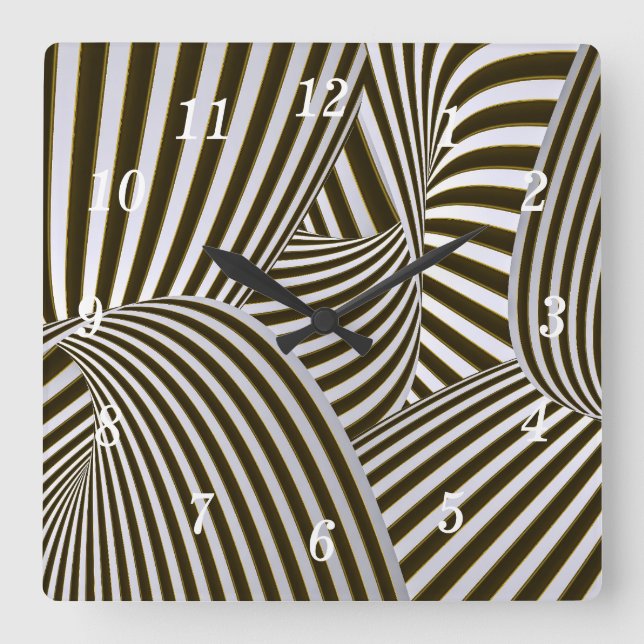 3D Twists Wall Clock (Front)
