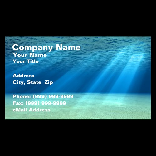 3D Underwater Ocean Scene Business Card