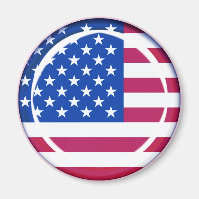 3D USA flag Magnet (Front)