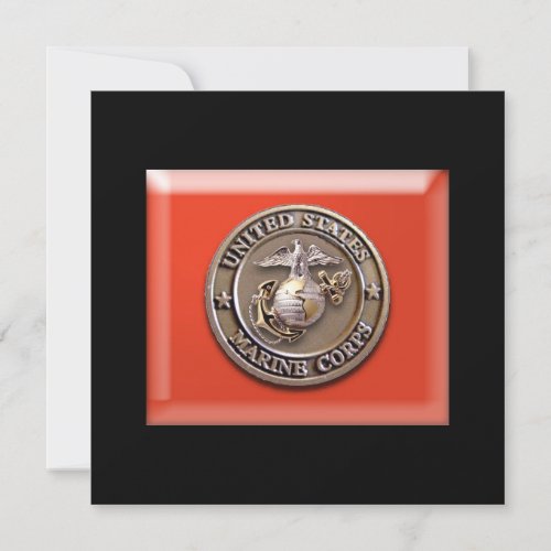 3D USMC Seal Customizable Card for Any Occassion