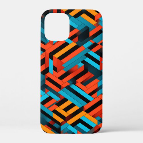 3D Vibrant Geometric Pattern 1  iPhone 12 Mini Case