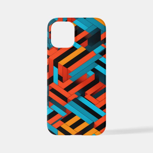 3D Vibrant Geometric Pattern 1  iPhone 12 Mini Case