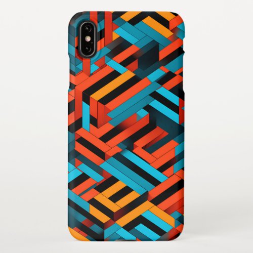 3D Vibrant Geometric Pattern 1  iPhone XS Max Case