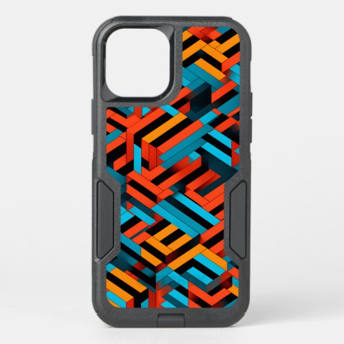 3D Vibrant Geometric Pattern 1  OtterBox Commuter iPhone 12 Pro Case