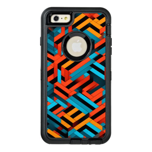 3D Vibrant Geometric Pattern 1  OtterBox Defender iPhone Case