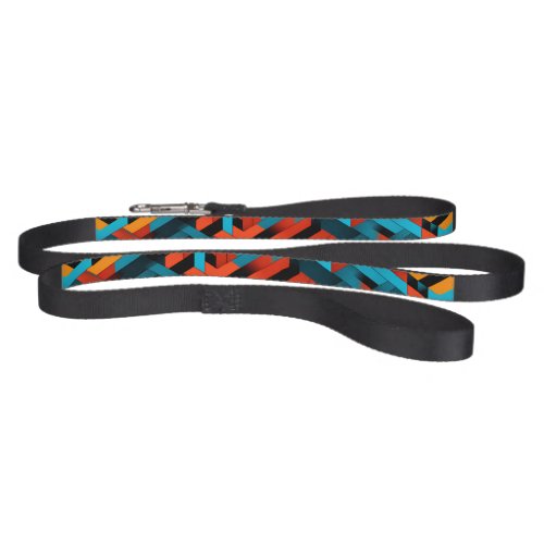 3D Vibrant Geometric Pattern 1  Pet Leash