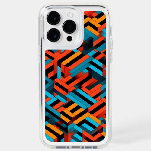 3D Vibrant Geometric Pattern 1  Speck iPhone 14 Pro Max Case