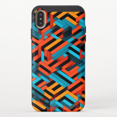3D Vibrant Geometric Pattern 1  iPhone XS Max Slider Case
