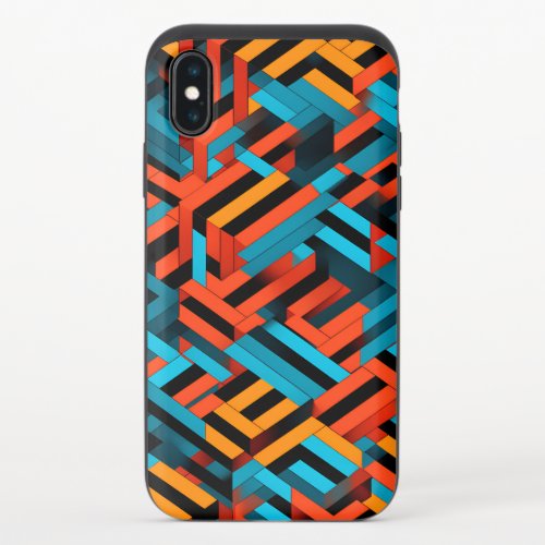 3D Vibrant Geometric Pattern 1  iPhone X Slider Case