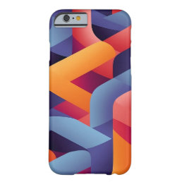 3D Vibrant Geometric Pattern 2  Barely There iPhone 6 Case