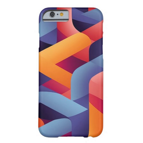 3D Vibrant Geometric Pattern 2  Barely There iPhone 6 Case