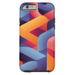 3D Vibrant Geometric Pattern 2  Tough iPhone 6 Case