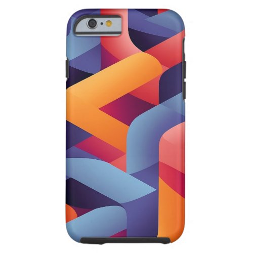 3D Vibrant Geometric Pattern 2  Tough iPhone 6 Case