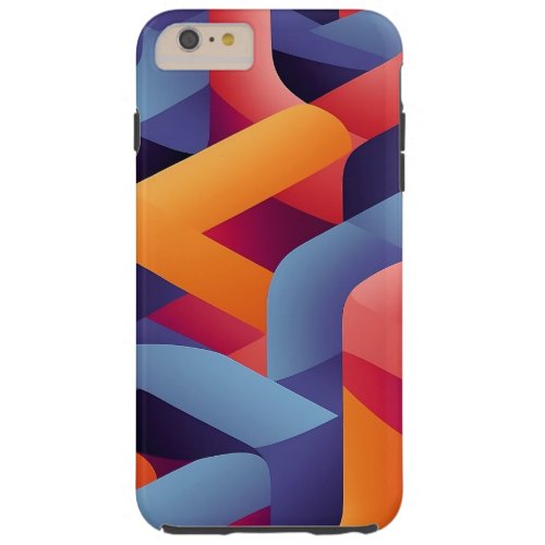 3D Vibrant Geometric Pattern 2  Tough iPhone 6 Plus Case