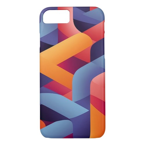 3D Vibrant Geometric Pattern 2  iPhone 87 Case