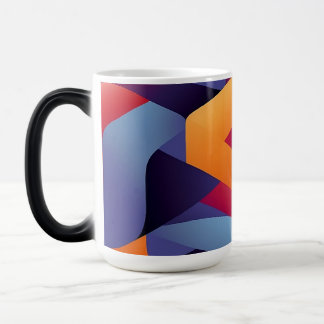 3D Vibrant Geometric Pattern 2 Color Morph Mug