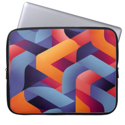 3D Vibrant Geometric Pattern 2  Laptop Sleeve