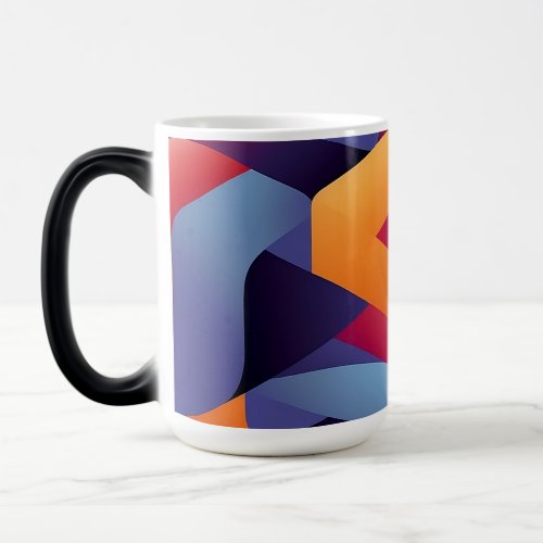 3D Vibrant Geometric Pattern 2  Magic Mug