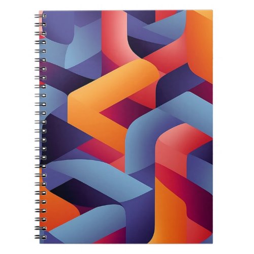 3D Vibrant Geometric Pattern 2  Notebook