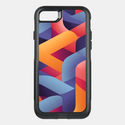 3D Vibrant Geometric Pattern 2  OtterBox Commuter iPhone SE87 Case