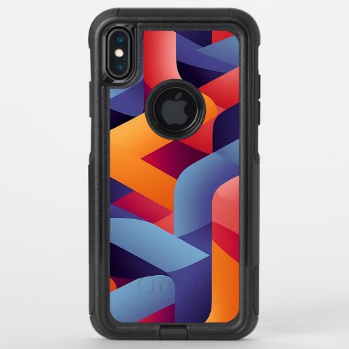 3D Vibrant Geometric Pattern 2  OtterBox Commuter iPhone XS Max Case