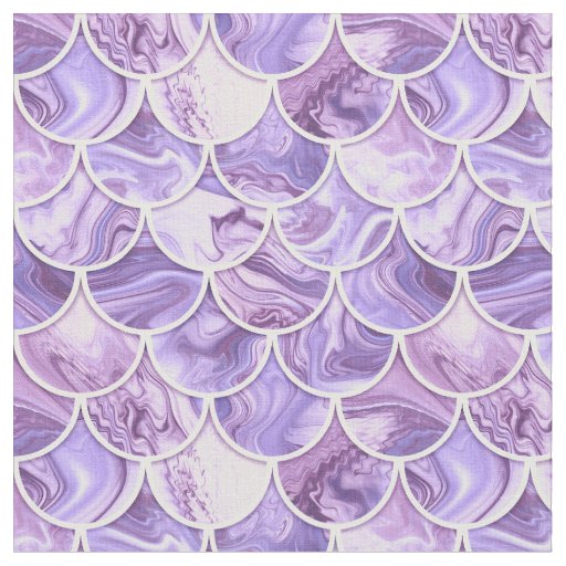 3d violet mermaid scales fabric