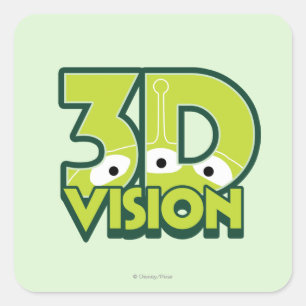 3D Vision Square Sticker