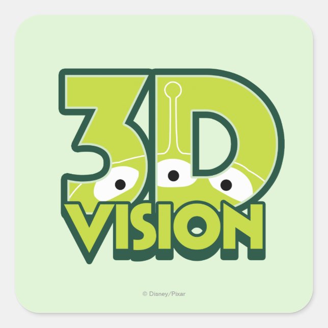 3D Vision Square Sticker (Front)