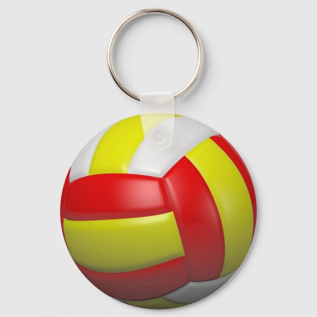 3D volleyball ball Keychain (Front)