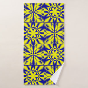 3D wall Tile decor, old tile mosaic in oriental st Bath Towel