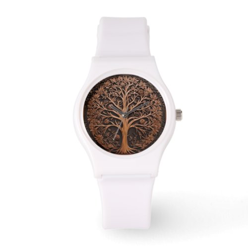 3D Warah Tree Wood Print Watch