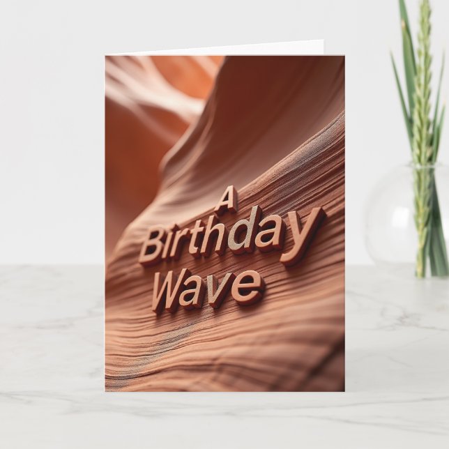 3D Wave Birthday Card (Front)