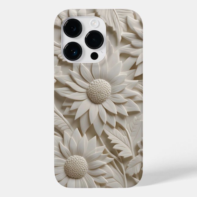 3D White Flowers  Case-Mate iPhone Case (Back)