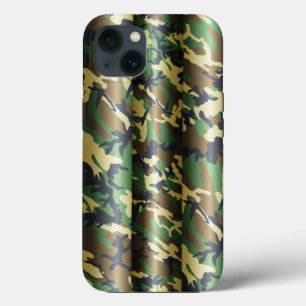 3D Woodland Camo iPhone 13 Case