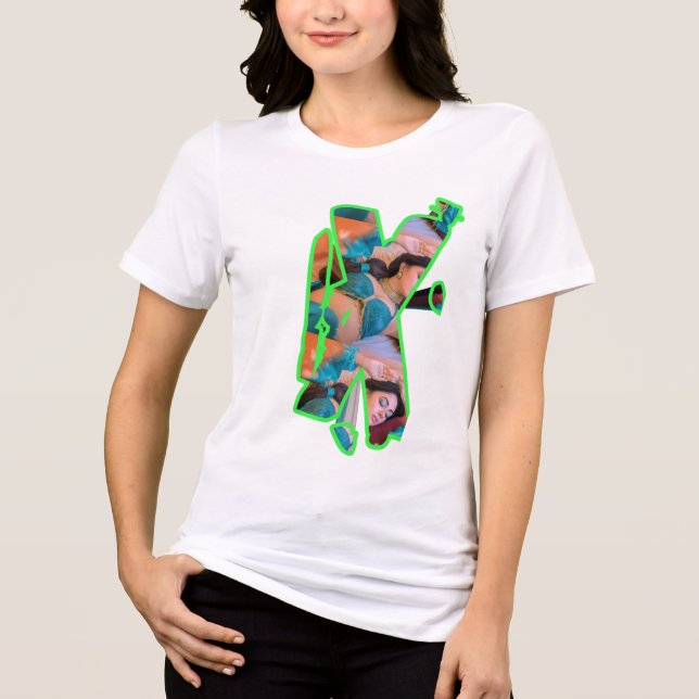 3D word women T-Shirt  Tri-Blend Shirt (Front)