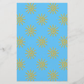 3D Yellow Sun Drawing Pattern (Front)