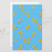 3D Yellow Sun Drawing Pattern (Front/Back)