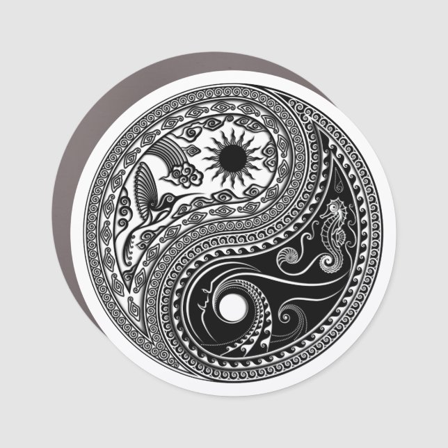 3D Yin & Yang Car Magnet (Front)